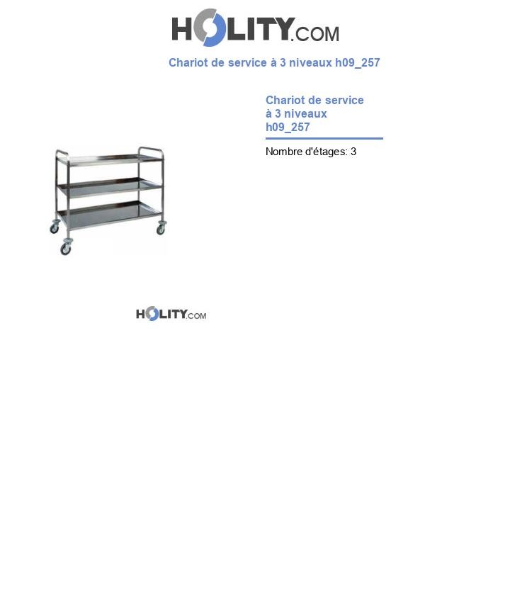 Chariot de service à 3 niveaux h09_257