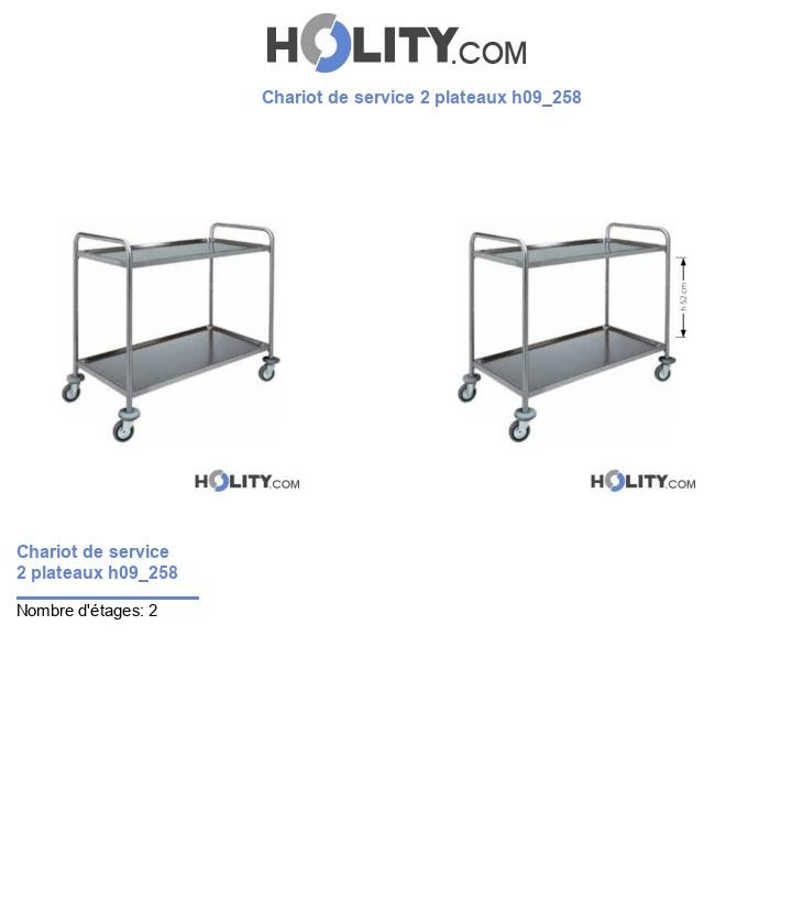 Chariot de service 2 plateaux h09_258