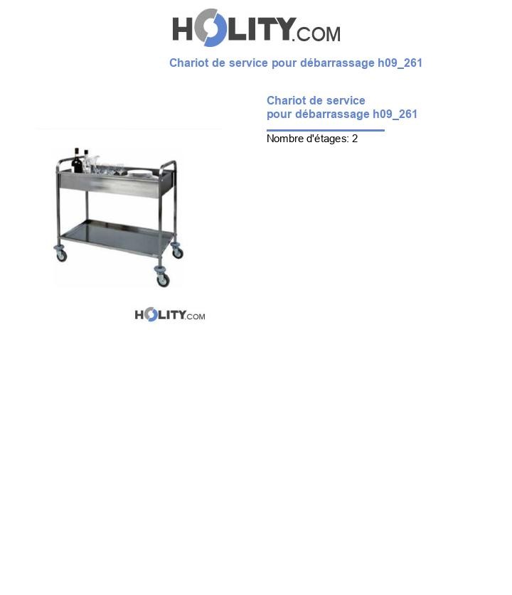 Chariot de service pour débarrassage h09_261