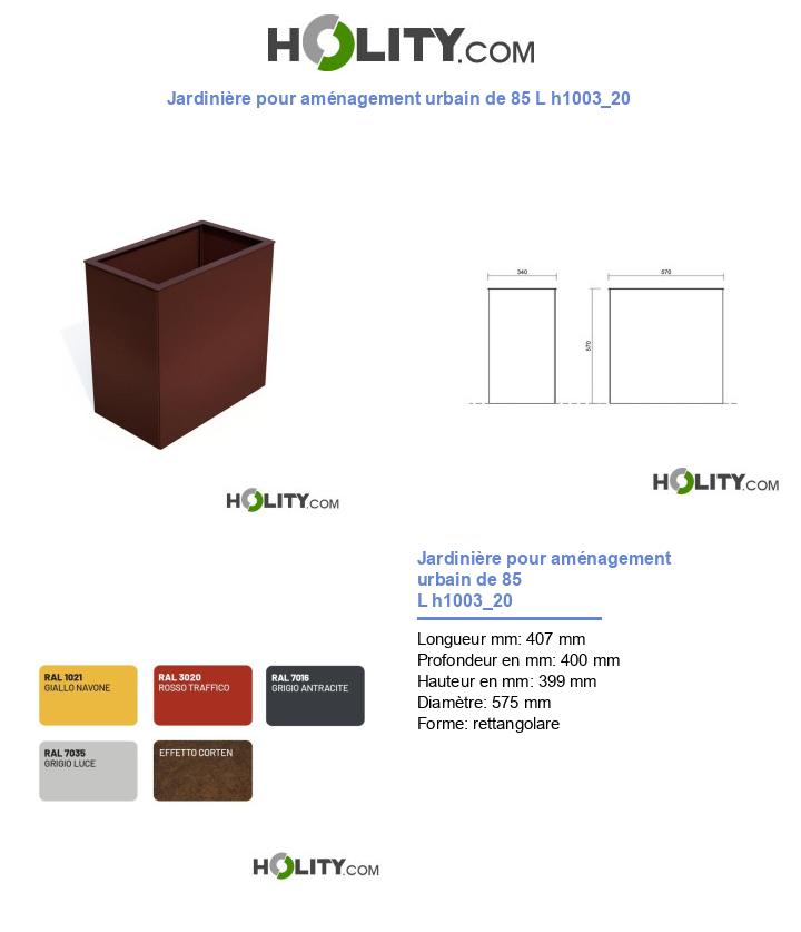 Jardinière pour aménagement urbain de 85 L h1003_20