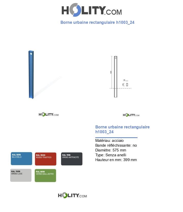 Borne urbaine rectangulaire h1003_24