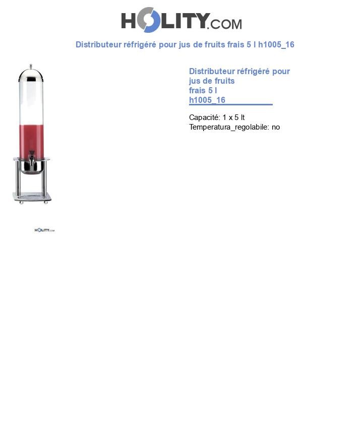 Distributeur réfrigéré pour jus de fruits frais 5 l h1005_16