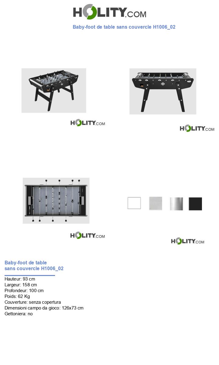 Baby-foot de table sans couvercle H1006_02