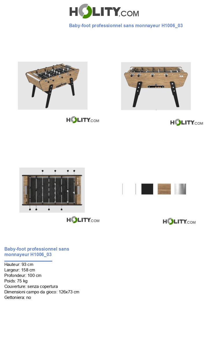 Baby-foot professionnel sans monnayeur H1006_03