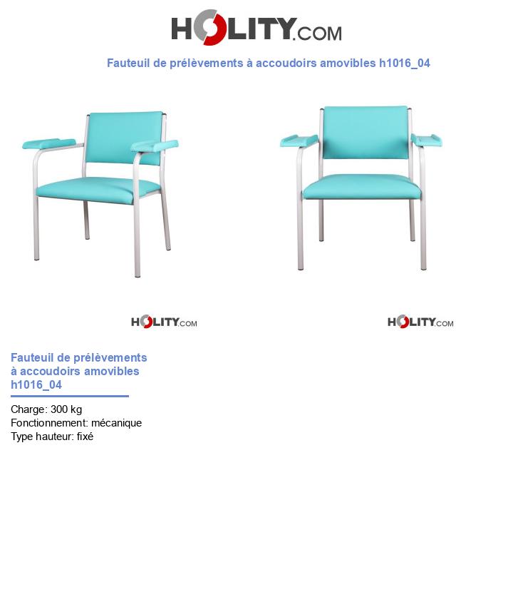 Fauteuil de prélèvements à accoudoirs amovibles h1016_04