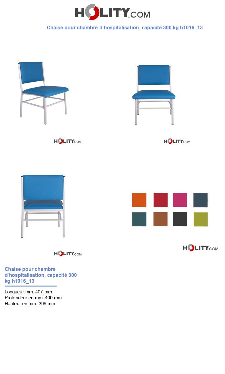 Chaise pour chambre d’hospitalisation, capacité 300 kg h1016_13