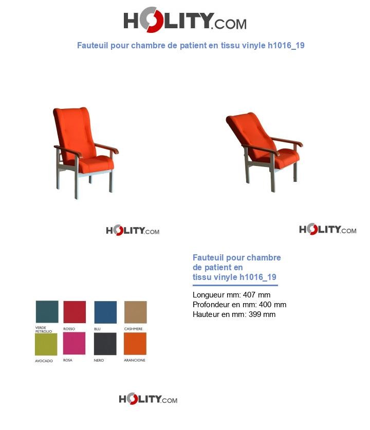 Fauteuil pour chambre de patient en tissu vinyle h1016_19