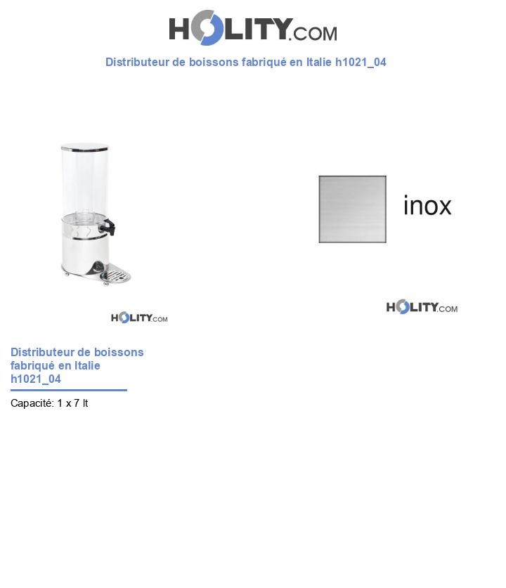 Distributeur de boissons fabriqué en Italie h1021_04