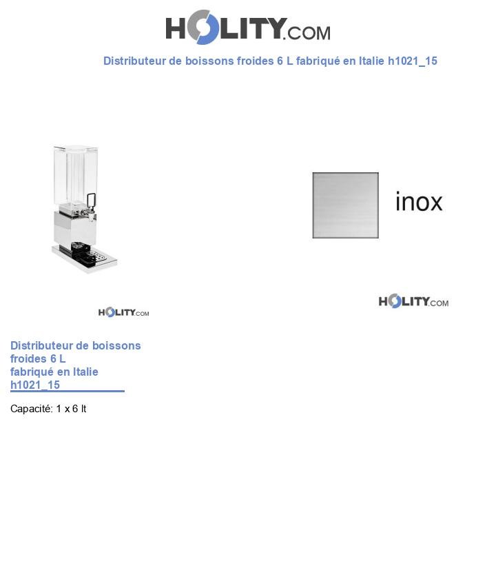 Distributeur de boissons froides 6 L fabriqué en Italie h1021_15