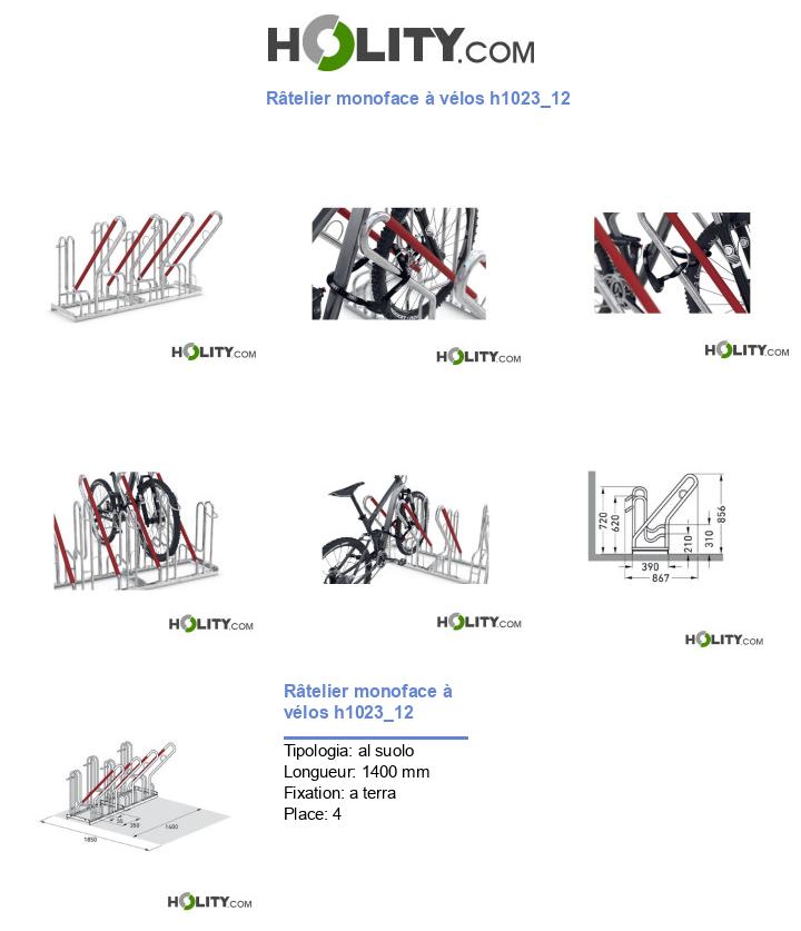 Râtelier monoface à vélos h1023_12