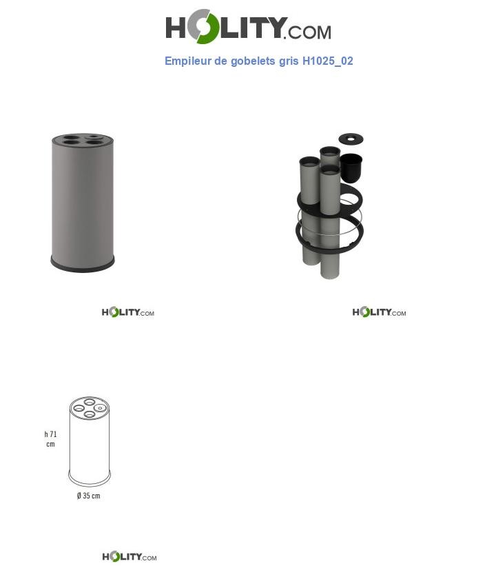 Empileur de gobelets gris H1025_02