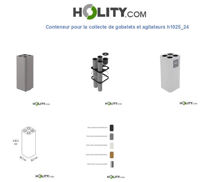 Conteneur pour la collecte de gobelets et agitateurs h1025_24