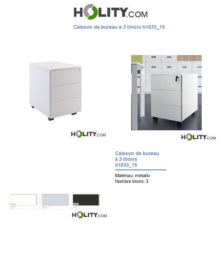 Caisson de bureau à 3 tiroirs h1033_15