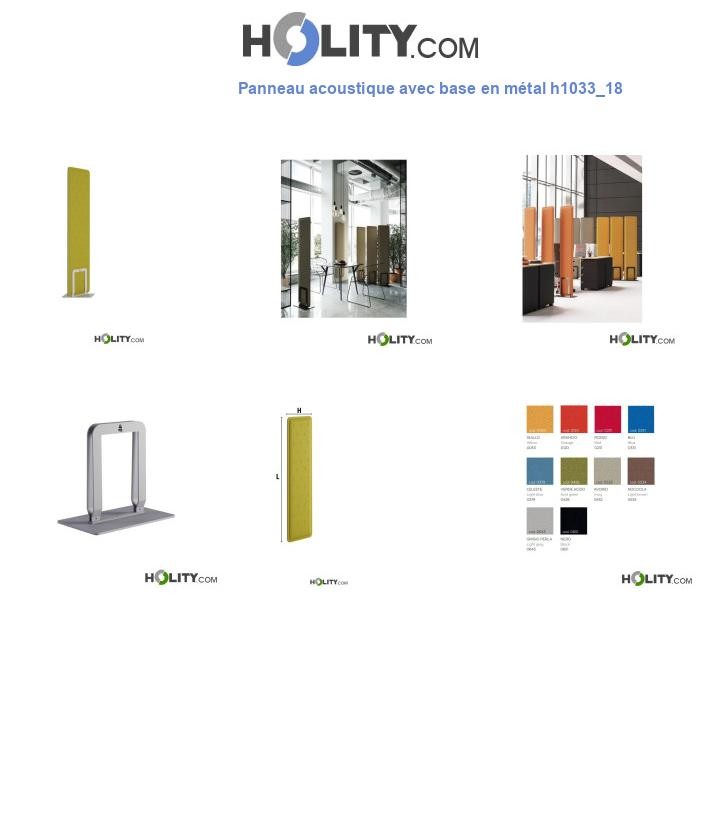 Panneau acoustique avec base en métal h1033_18