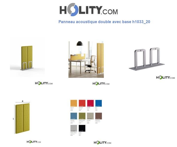 Panneau acoustique double avec base h1033_20