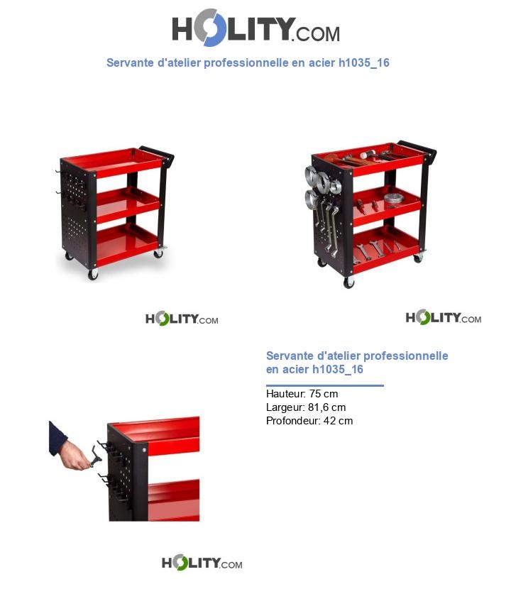 Servante d'atelier professionnelle en acier h1035_16