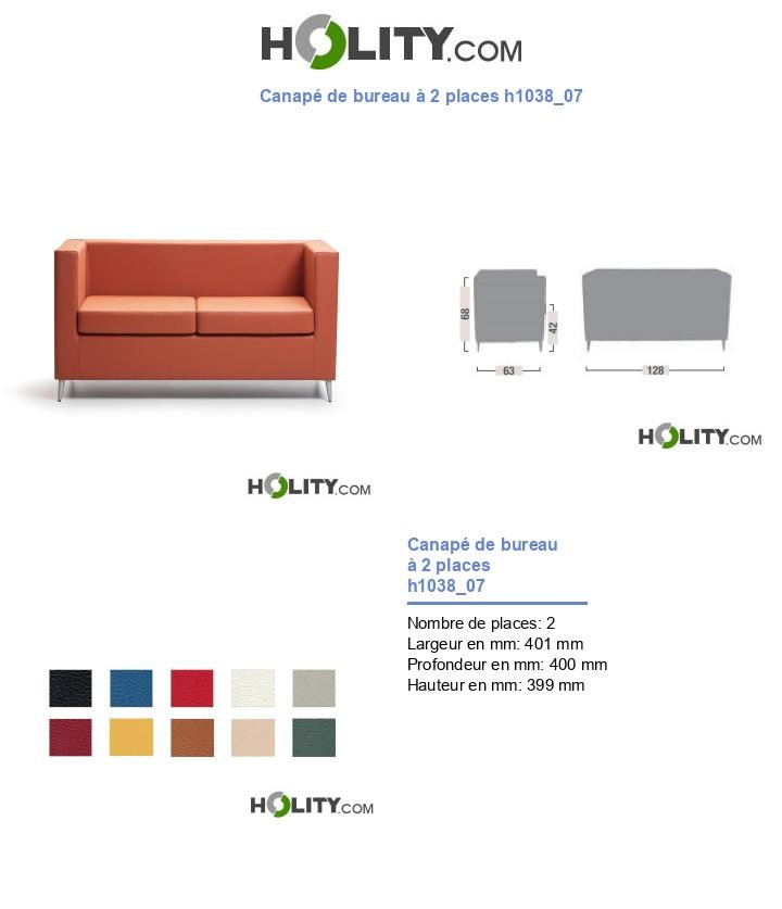 Canapé de bureau à 2 places h1038_07