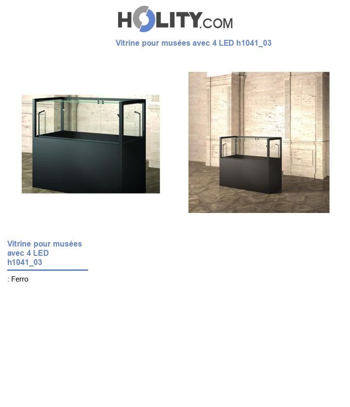 Vitrine pour musées avec 4 LED h1041_03