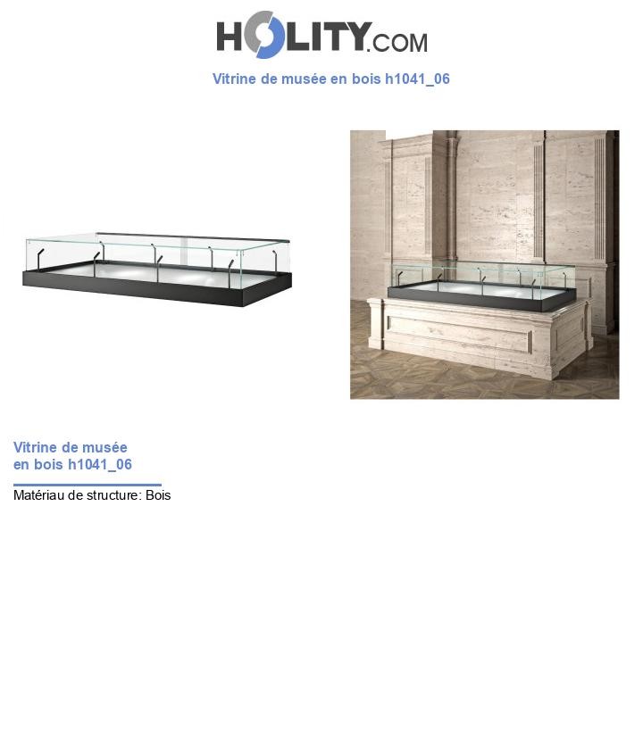 Vitrine de musée en bois h1041_06