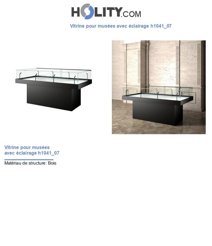 Vitrine pour musées avec éclairage h1041_07