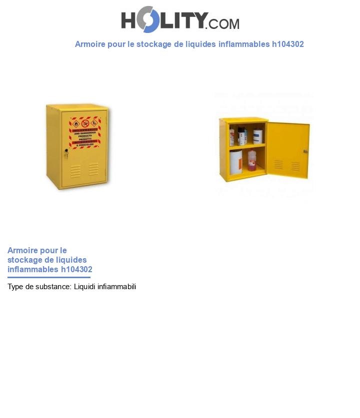 Armoire pour le stockage de liquides inflammables h104302