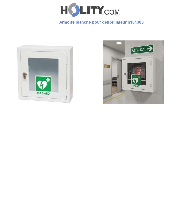Armoire blanche pour défibrillateur h104305