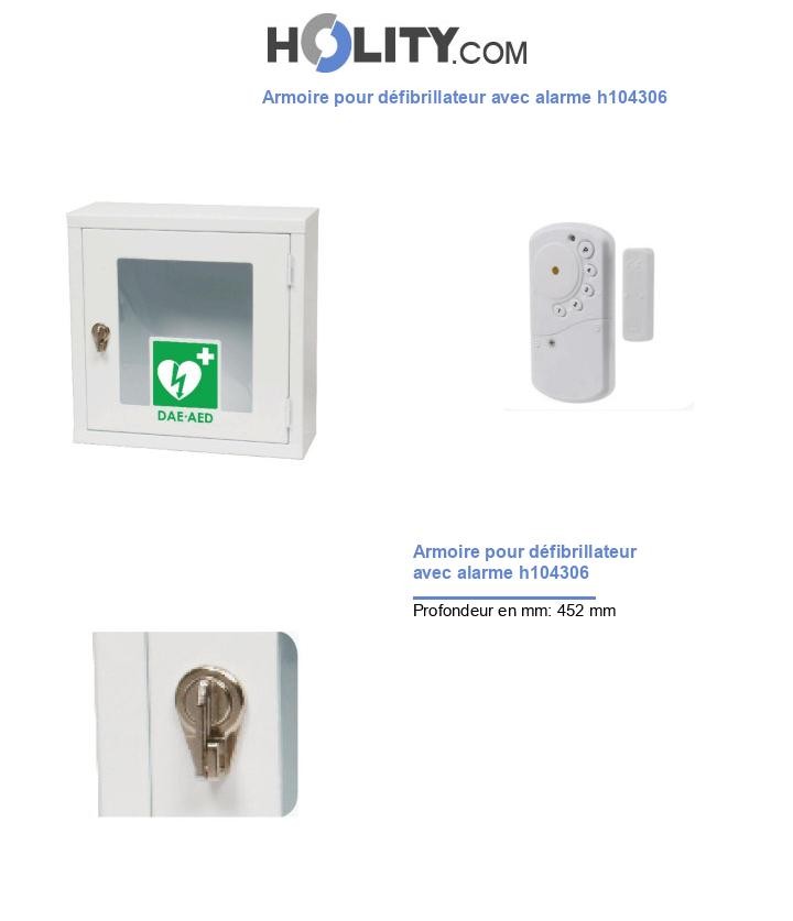 Armoire pour défibrillateur avec alarme h104306