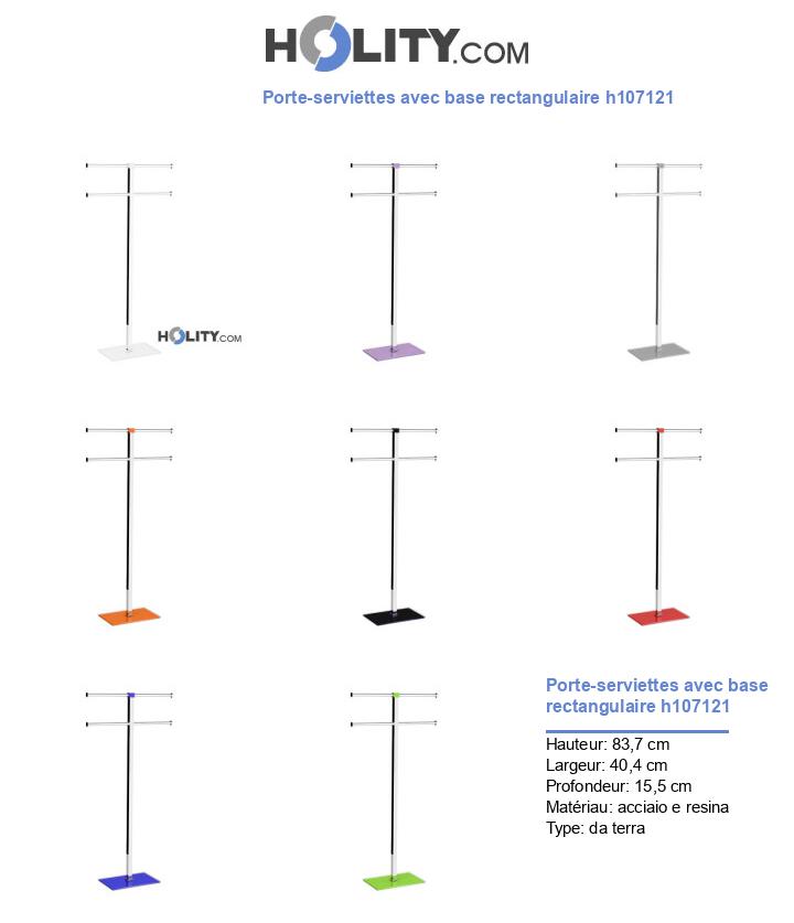 Porte-serviettes avec base rectangulaire h107121
