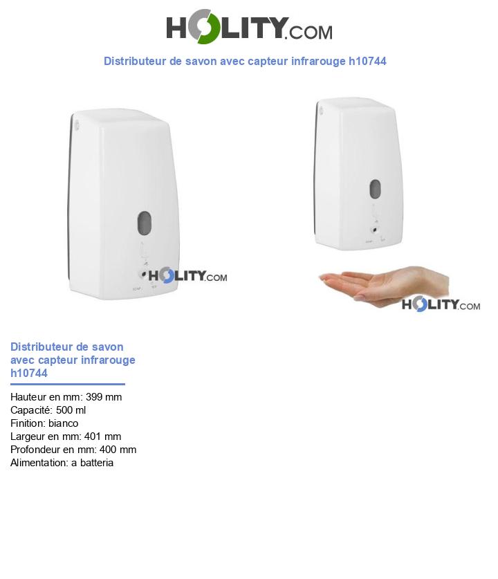 Distributeur de savon avec capteur infrarouge h10744