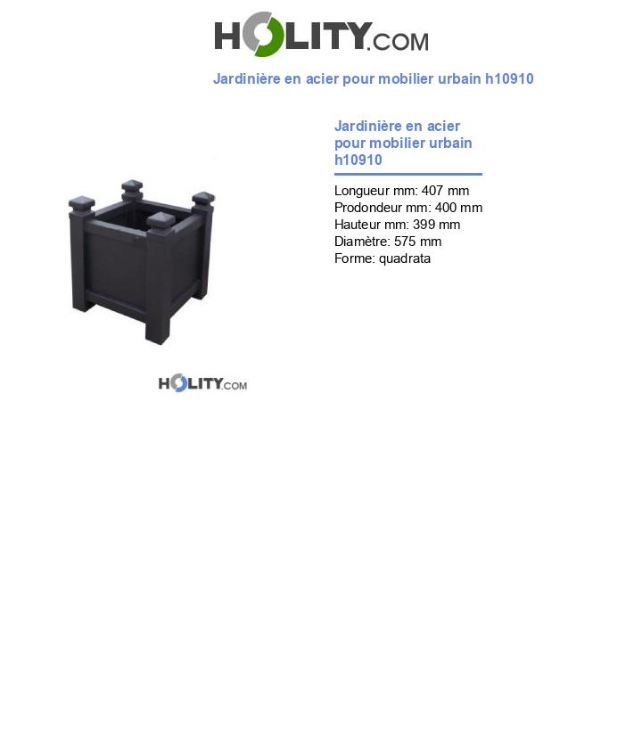 Jardinière en acier pour mobilier urbain h10910