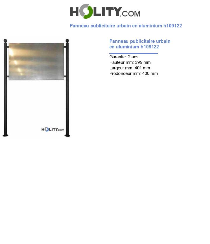 Panneau publicitaire urbain en aluminium h109122