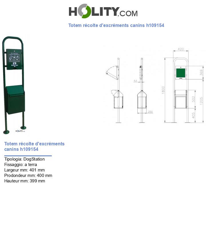 Totem récolte d'excréments canins h109154