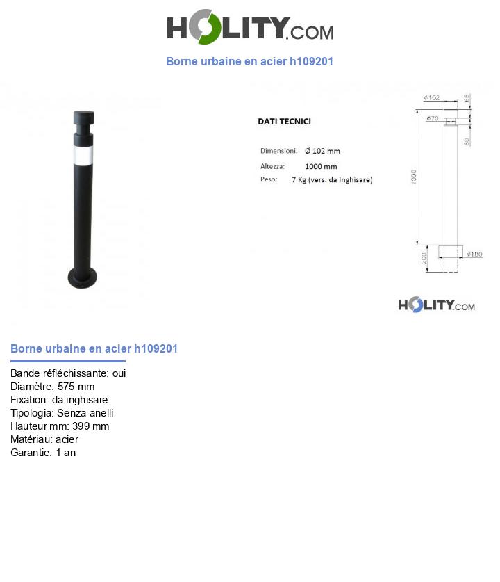 Borne urbaine en acier h109201