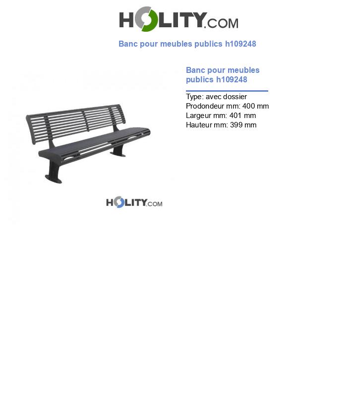 Banc pour meubles publics h109248