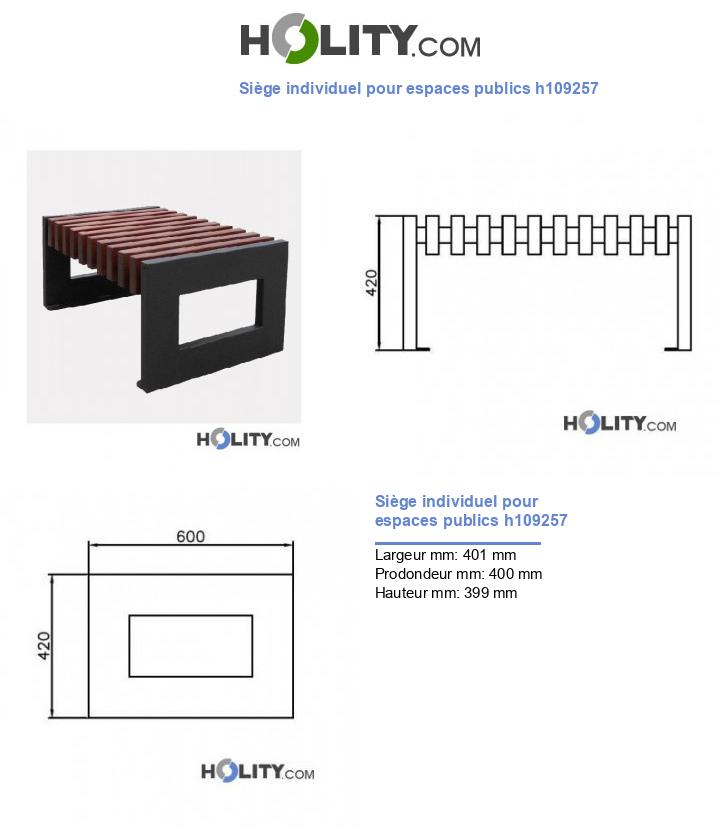 Siège individuel pour espaces publics h109257