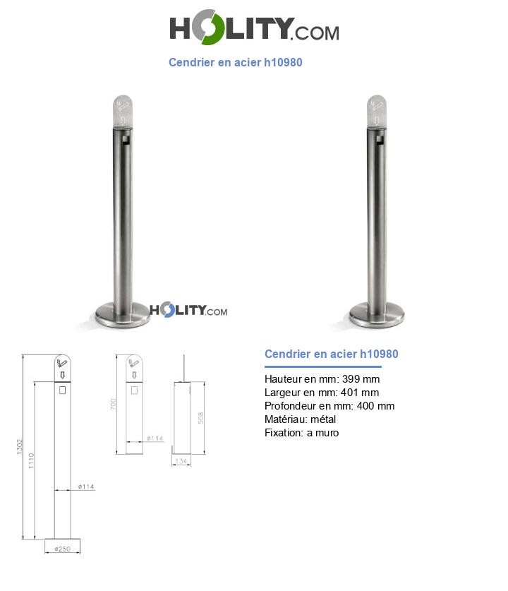 Cendrier en acier h10980