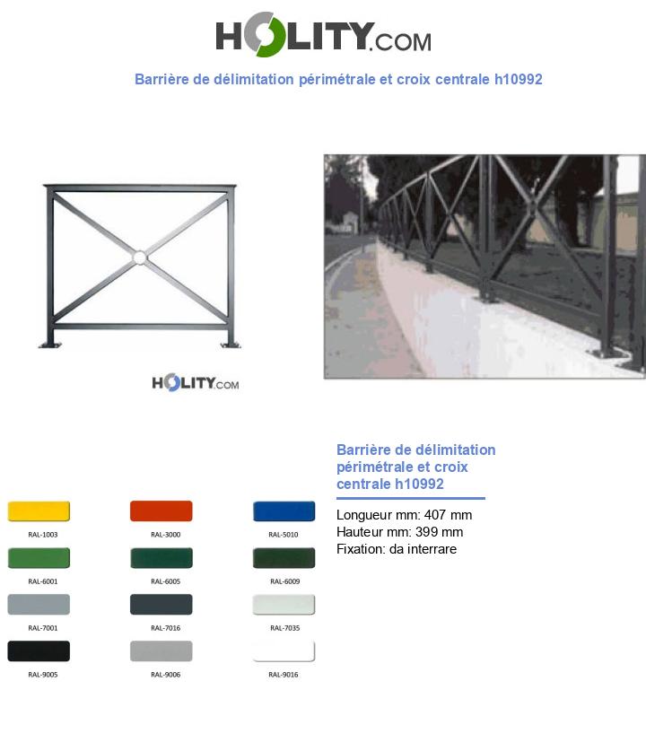 Barrière de délimitation périmétrale et croix centrale h10992