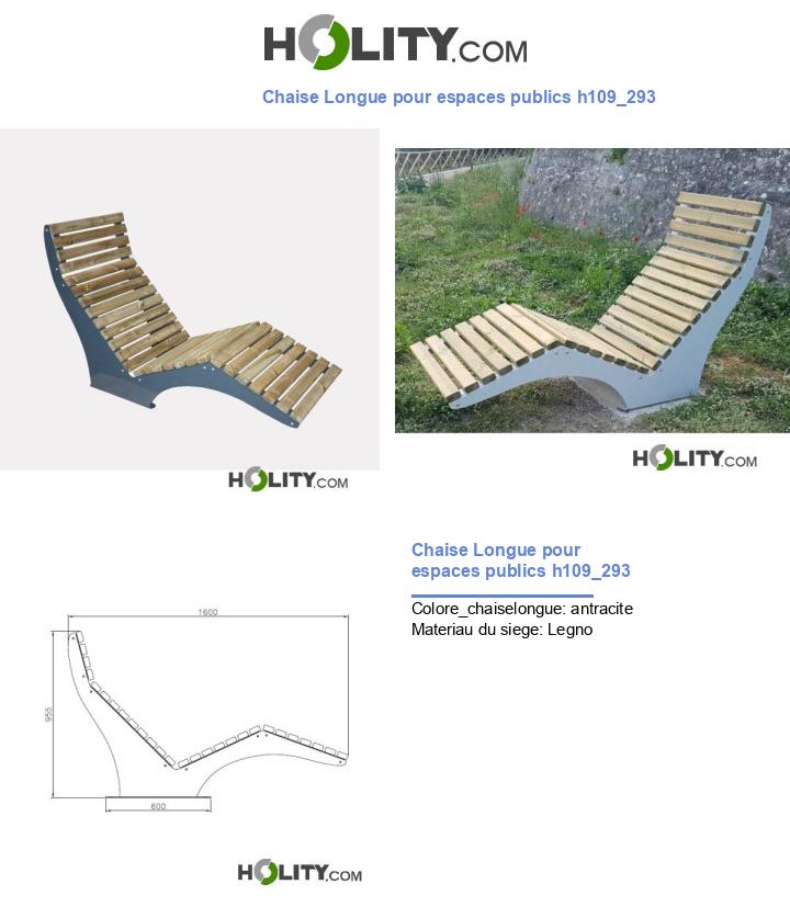 Chaise Longue pour espaces publics h109_293