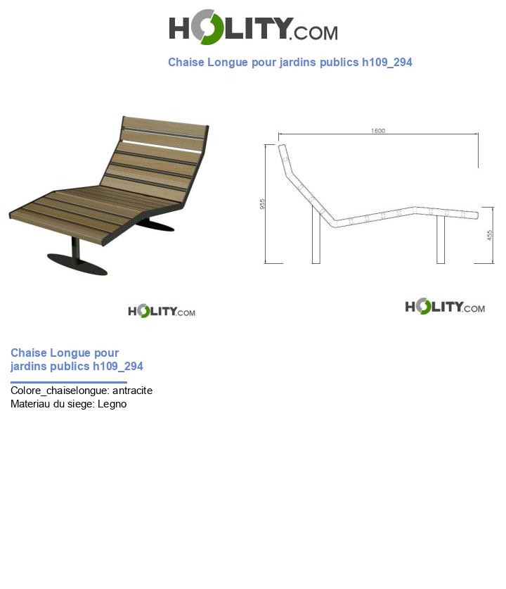 Chaise Longue pour jardins publics h109_294