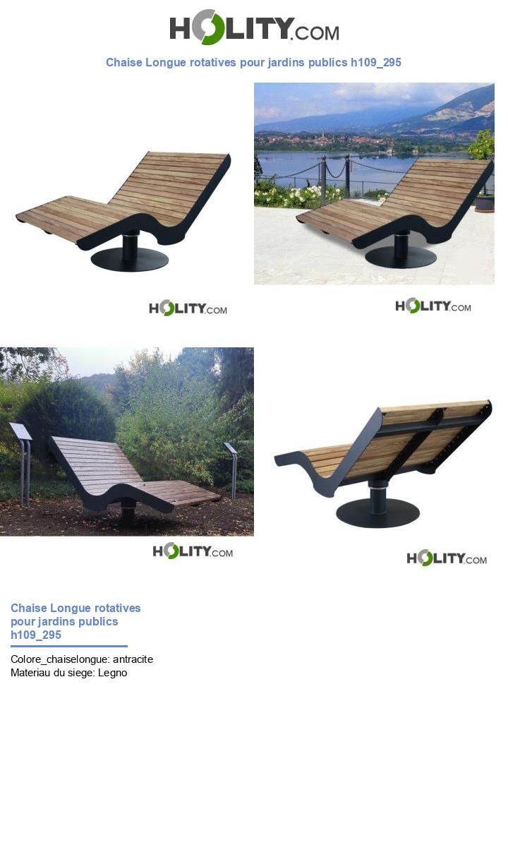 Chaise Longue rotatives pour jardins publics h109_295