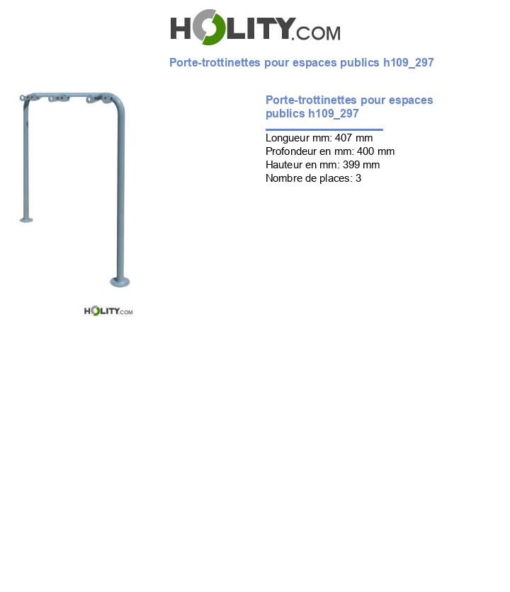 Porte-trottinettes pour espaces publics h109_297