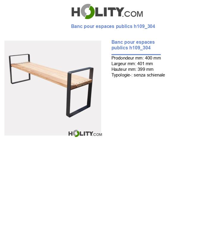 Banc pour espaces publics h109_304