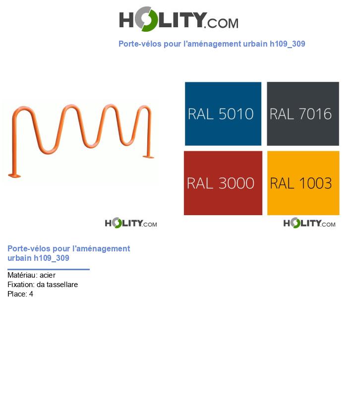 Porte-vélos pour l'aménagement urbain h109_309