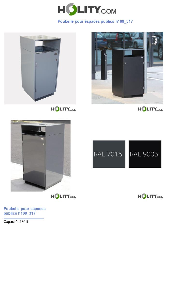 Poubelle pour espaces publics h109_317