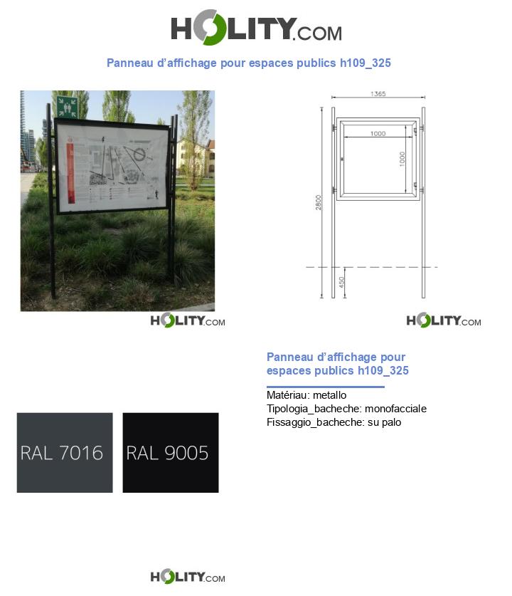 Panneau d’affichage pour espaces publics h109_325