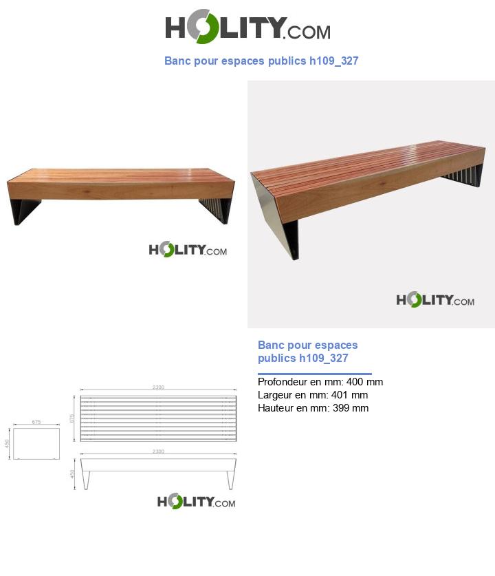 Banc pour espaces publics h109_327