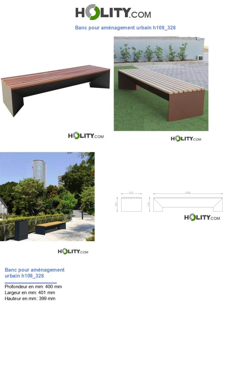 Banc pour aménagement urbain h109_328