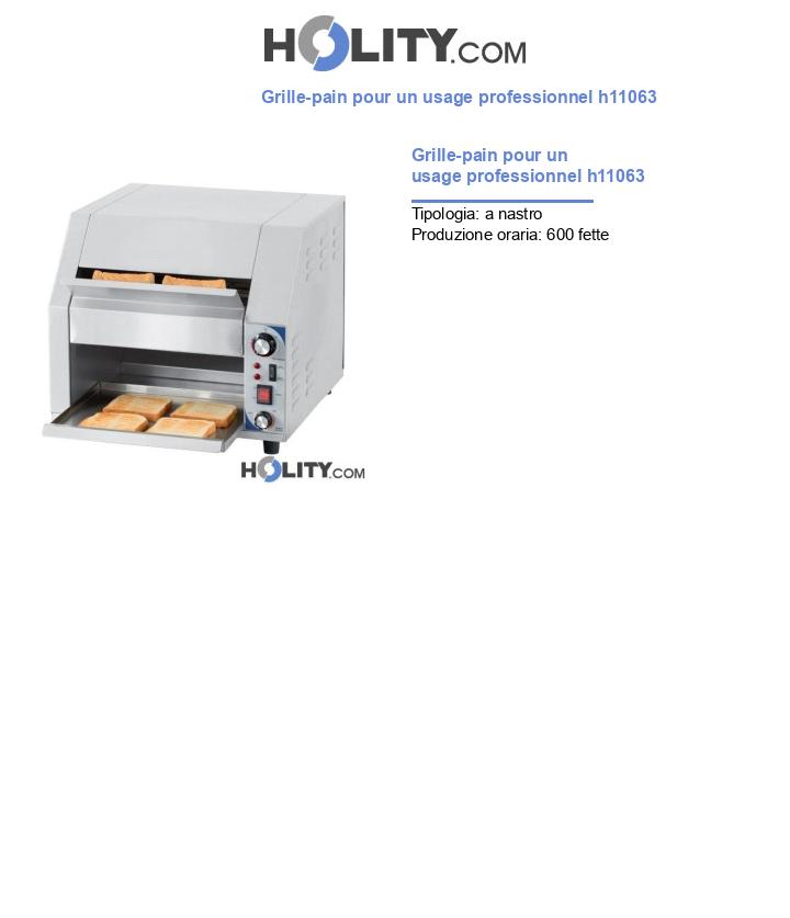 Grille-pain pour un usage professionnel h11063