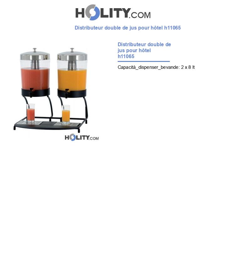 Distributeur double de jus pour hôtel h11065