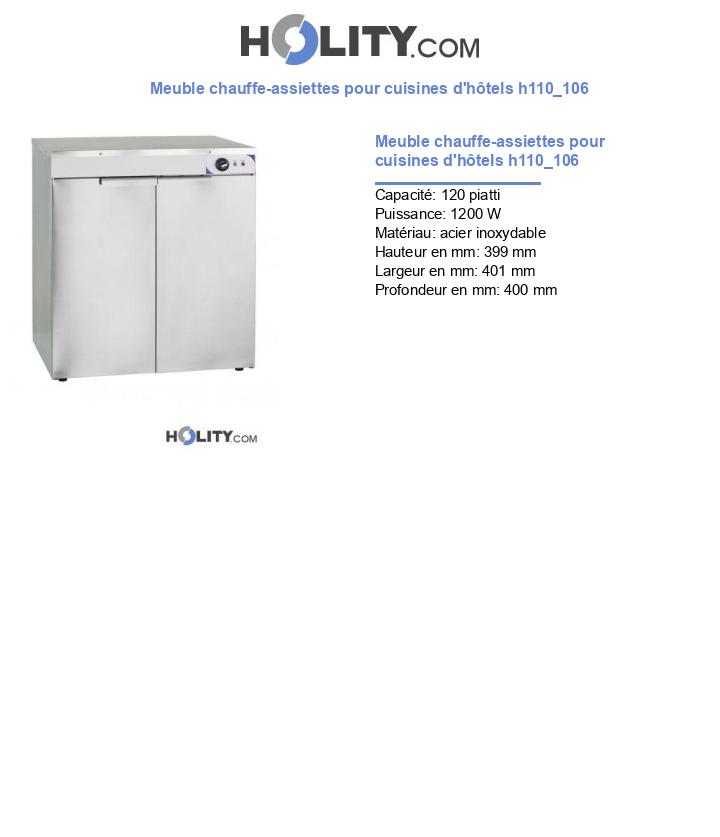 Meuble chauffe-assiettes pour cuisines d'hôtels h110_106